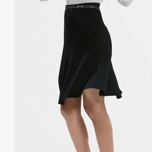 MM. Lafleur New York black knit Madison elastic waist skirt medium m